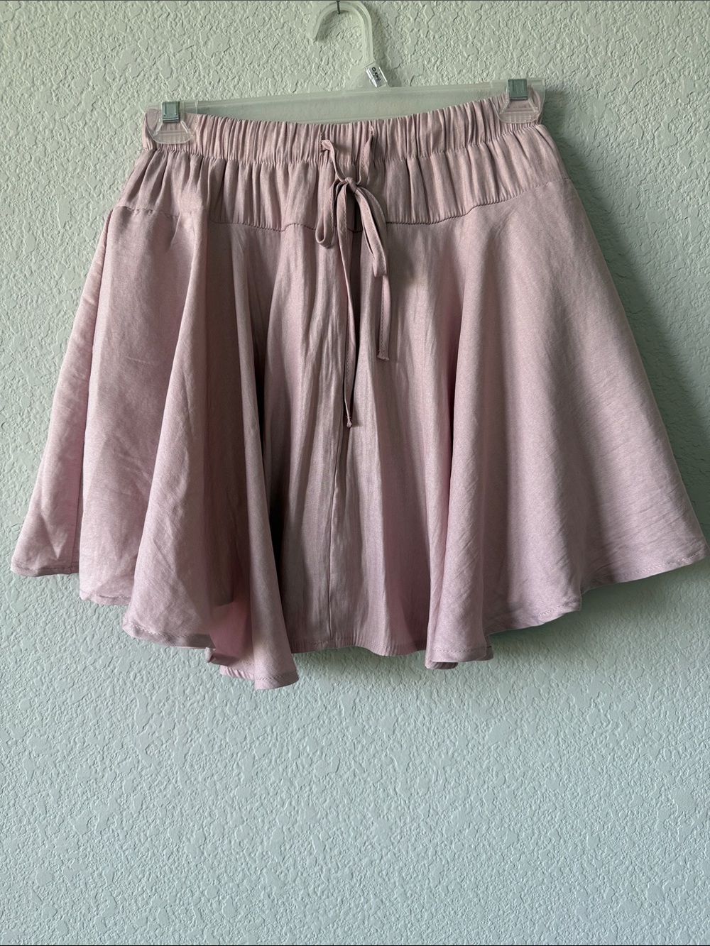 She + Sky Blush Pink Circle Skater Skirt with Drawstring